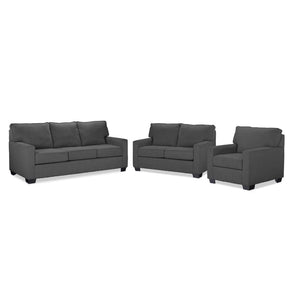 Hazel 3 Pc. Living Room Package - Pepper
