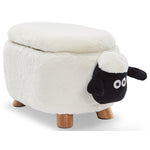 Sheep Storage Ottoman - White