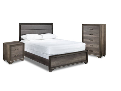 Sophie 5-Piece Full Bedroom set- Weathered Grey