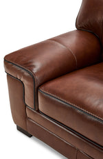 Stampede Leather Sofa, Loveseat and Chair Set - Chestnut