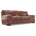 Stampede Leather Sofa and Chair Set - Chestnut