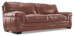 Stampede Leather Sofa and Chair Set - Chestnut