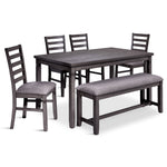 Storm 6-Piece Dining Package - Dark Grey