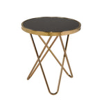 Tinsley Accent Table - Black and Rose Gold
