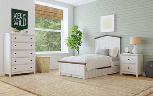 Lodge 5-Piece Twin Bed Package - Cream