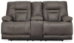 Wurstrow Triple Power Reclining Loveseat with Console