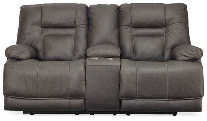 Wurstrow Triple Power Reclining Loveseat with Console