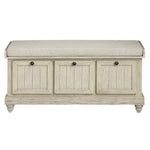 Woodwell Storage Bench - Antique White