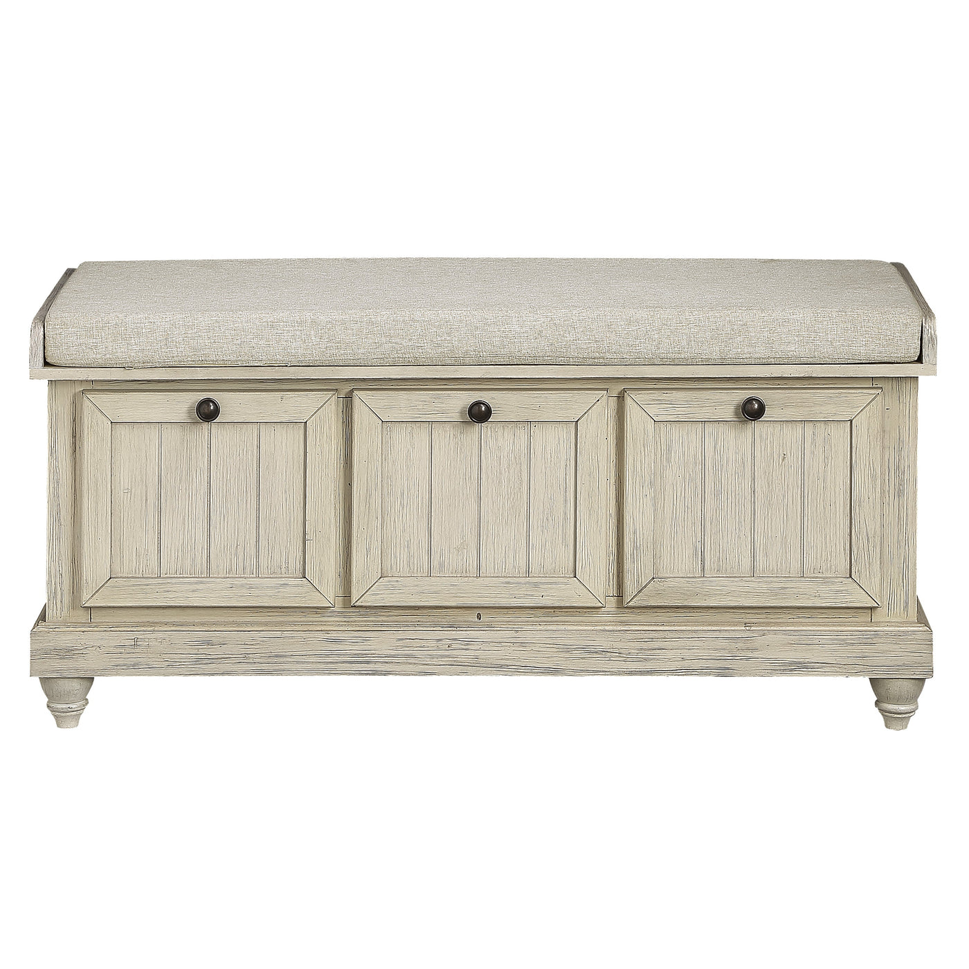 Woodwell Storage Bench - Antique White