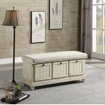 Woodwell Storage Bench - Antique White