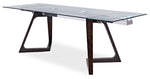 Zyer Extendable Dining Table - Glass, Merlot
