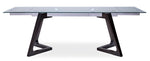 Zyer Extendable Dining Table - Glass, Merlot