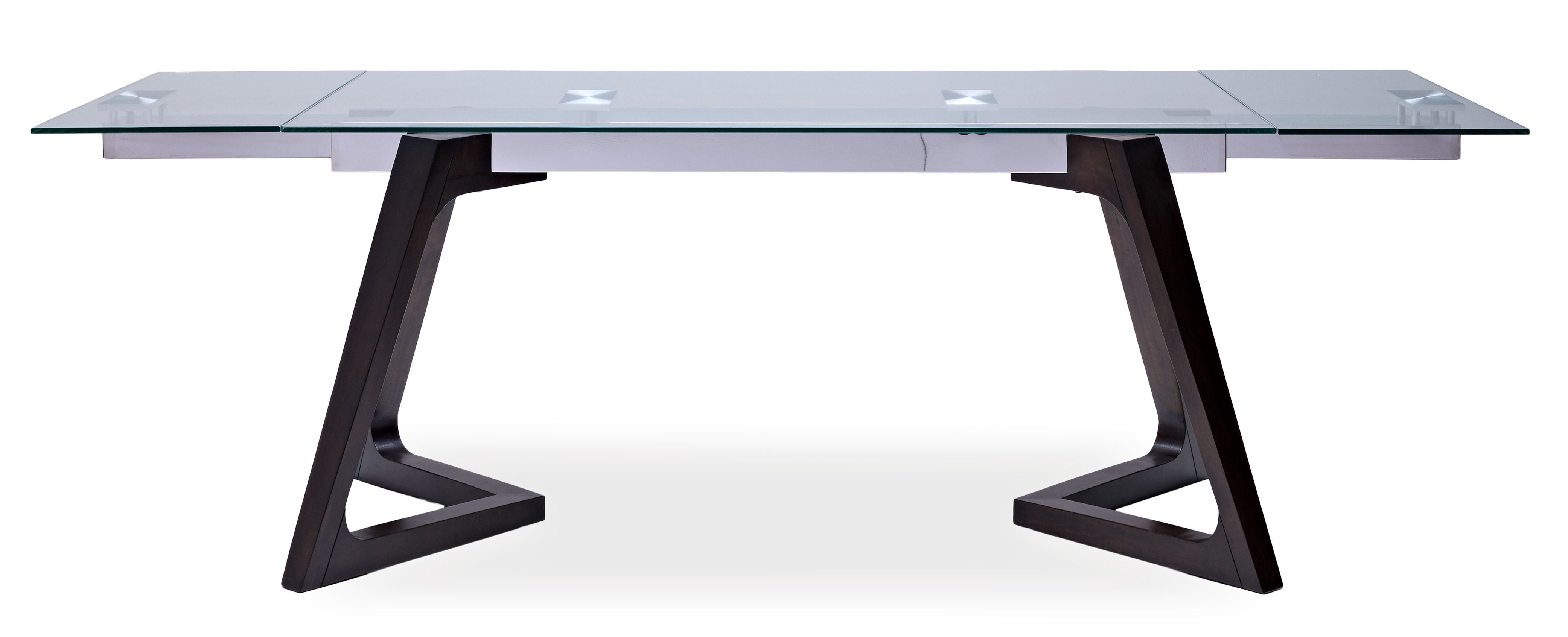 Zyer Extendable Dining Table - Glass, Merlot