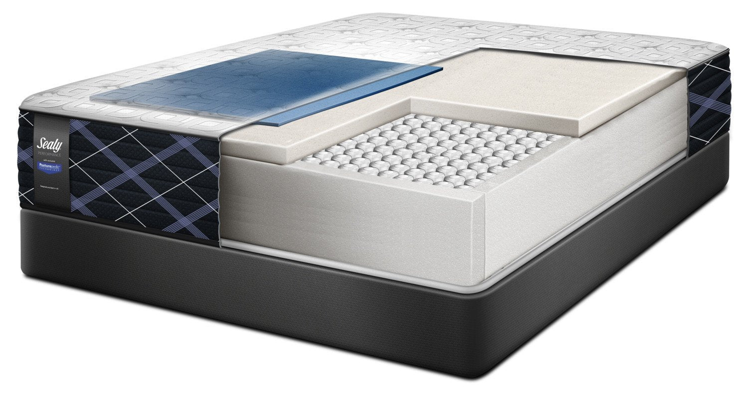 Sealy 4K Extra Firm Full Mattress and Low-Profile Boxspring Set