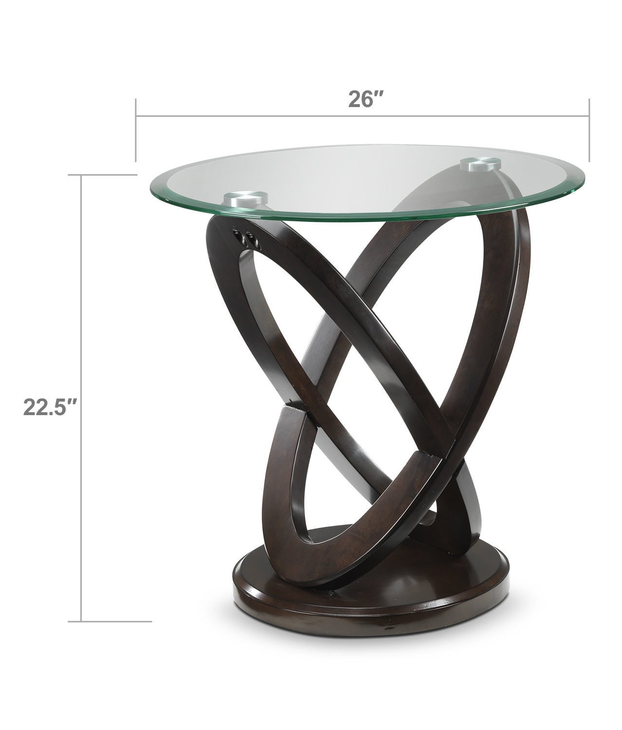 Atomic Sofa Table - Brown Cherry