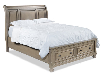 Windchester 3-Piece Queen Storage Bed - Grey