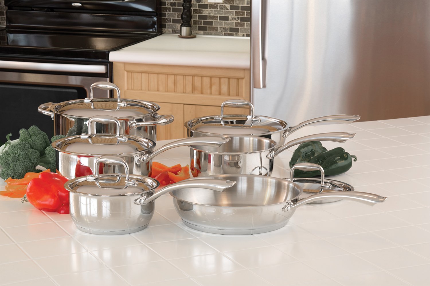Paderno Steel Eternity 11-Piece Cookware Set - Stainless Steel