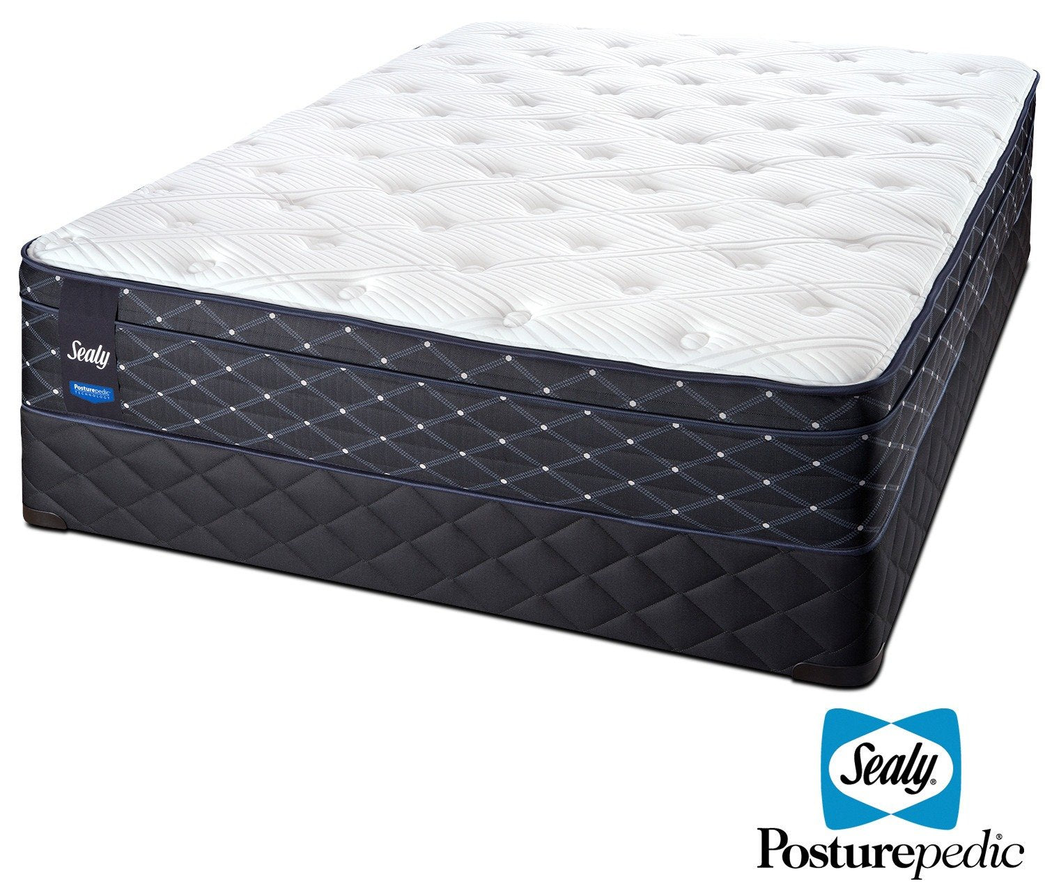 Sealy Familiar Plush Twin Mattress and Boxspring Set