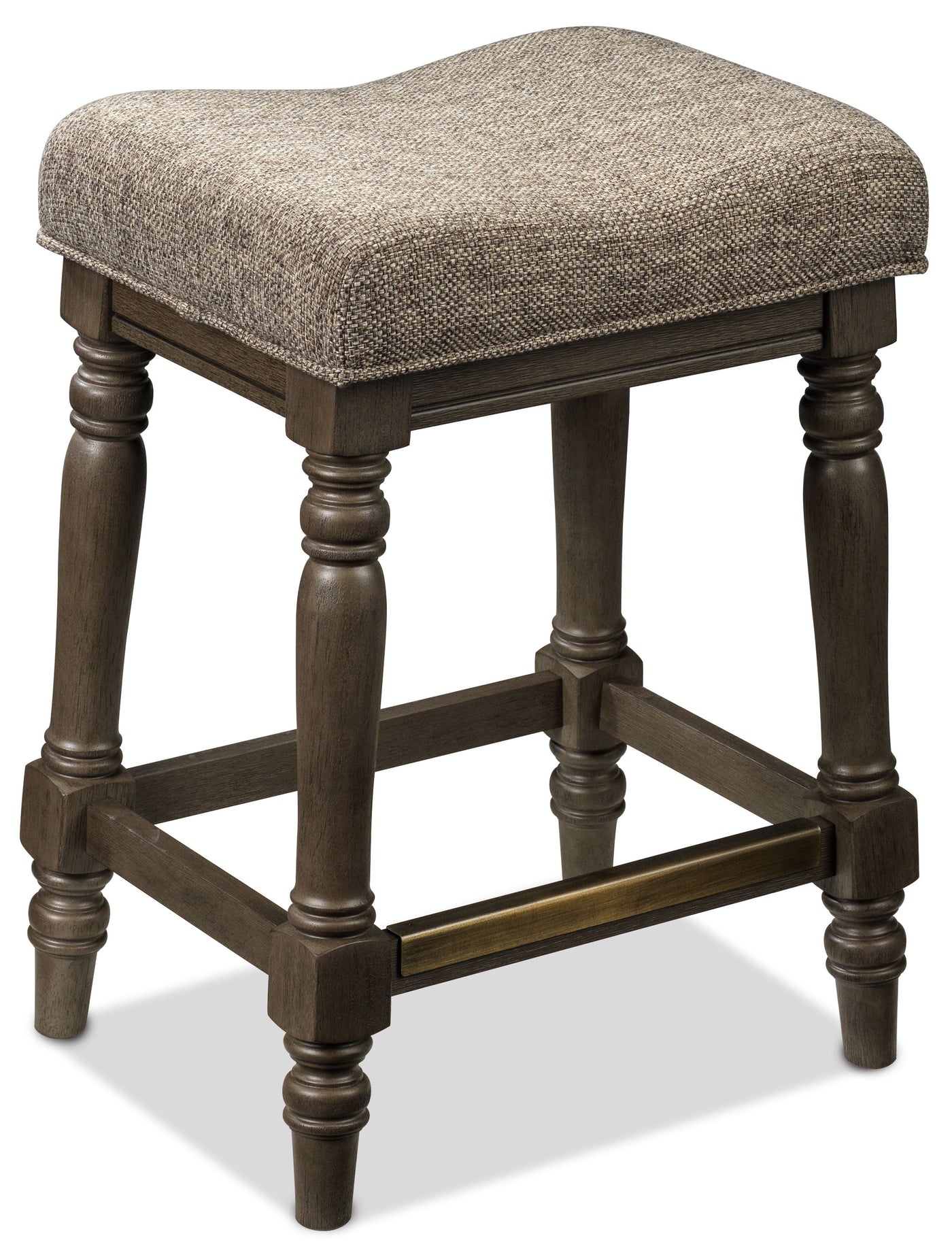 Bilboa 7-Piece Counter Height Dining Room Set with 2 Counter Backless Stools - Roasted Oak