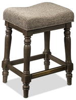 Bilboa 7-Piece Counter Height Dining Room Set with 2 Counter Backless Stools - Roasted Oak