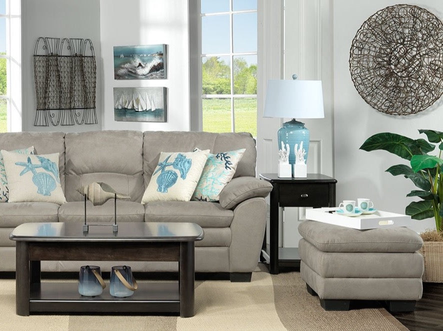 Kelleher Ottoman - Silver Grey