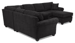Althea 4-Piece Sectional with Right-Facing Chaise - Black