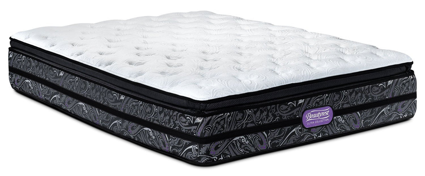 Simmons Beautyrest Ultra Garrett Cushion Firm Queen Mattress and Low-Profile Boxspring Set