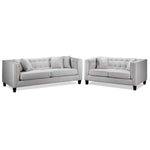 Astin Sofa and Loveseat - Grey