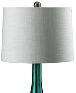 Jeanie 27" Table Lamp - Blue Glass