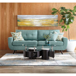 Julian Sofa and Loveseat Set - Teal