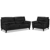 Braylon Sofa and Chair Set - Classic Black