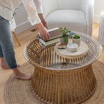 Gulmarg Indoor/Outdoor Glass Top Coffee Table