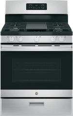 GE Stainless Steel Freestanding Gas Range (5.0 Cu. Ft.) - JCGBS66SEKSS