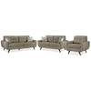 Julian Sofa, Loveseat and Chair Set - Grey