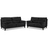 Braylon Sofa and Loveseat Set - Classic Black