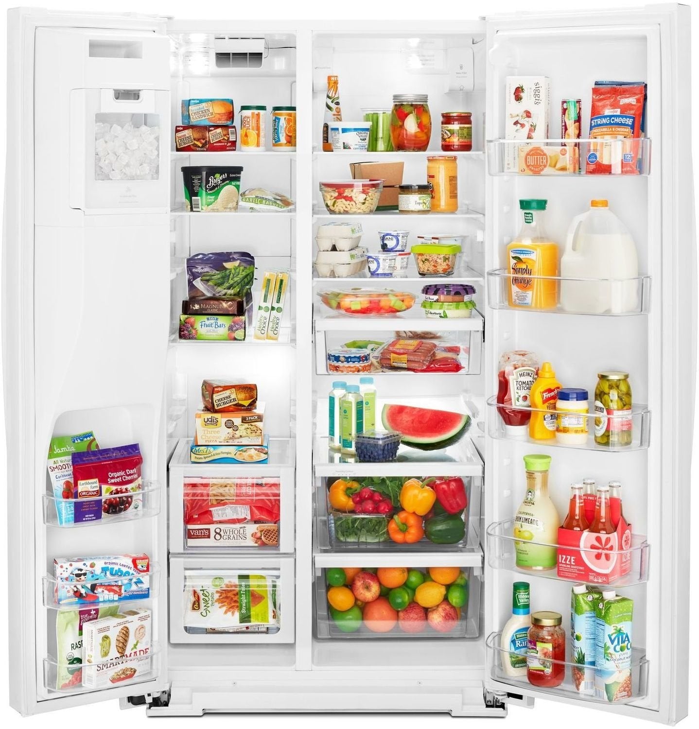 Whirlpool White Side-by-Side Refrigerator (28 Cu. Ft.) - WRS588FIHW