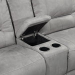 Pasadena 6-Piece Reclining Sectional with Left-Facing Chaise - Light Grey