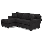 Althea 2-Piece Sectional with Left-Facing Chaise - Black