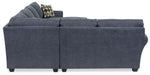 Althea 4-Piece Sectional with Right-Facing Chaise - Navy