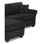 Althea 2-Piece Sectional with Left-Facing Chaise - Black