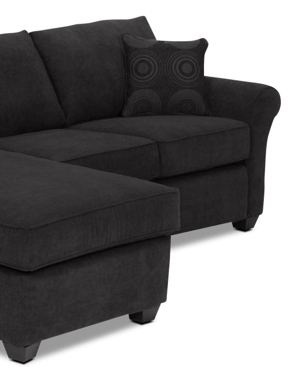 Althea 2-Piece Sectional with Left-Facing Chaise - Black