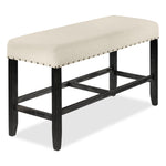 Jackson Counter Height Bench - Cream