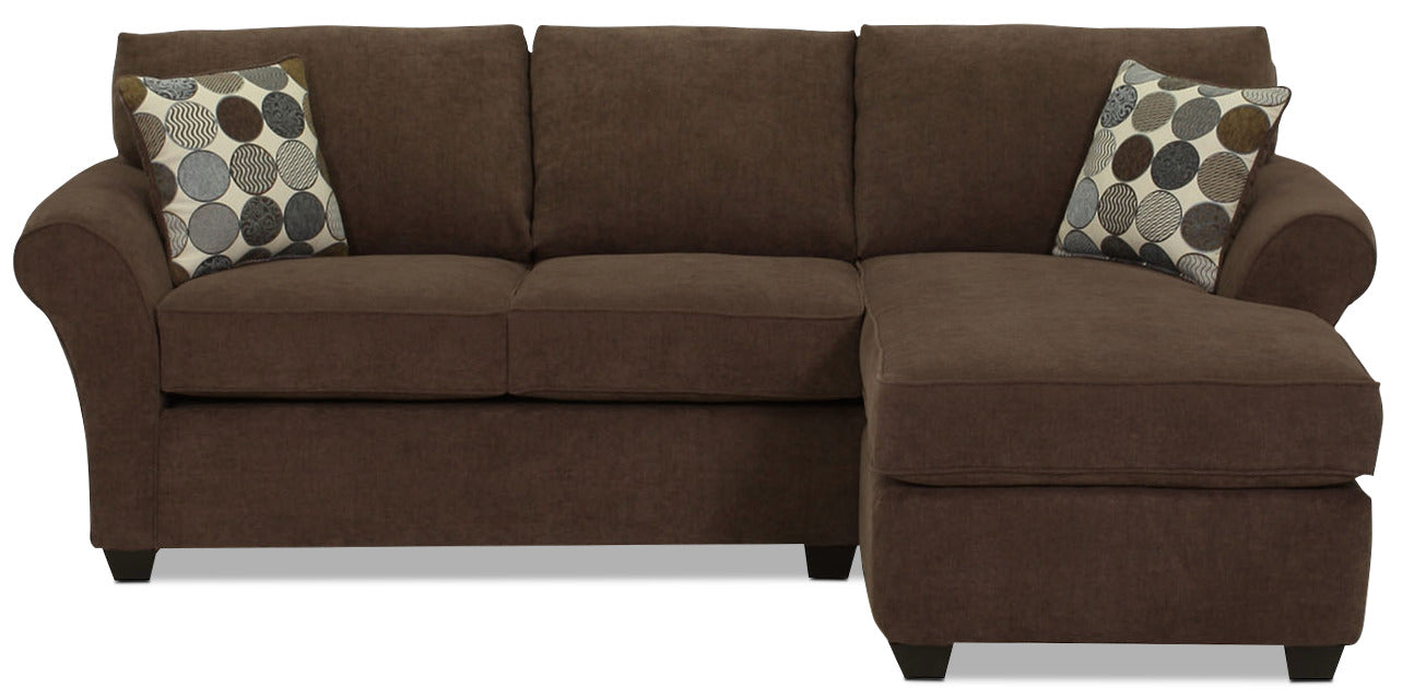 Althea 2-Piece Sectional with Right-Facing Chaise - Coffee