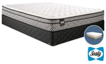 Sealy Visual Cushion Firm Full Mattress and Low-Profile Boxspring Set