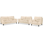 Braylon Sofa, Loveseat and Chair Set - Bisque