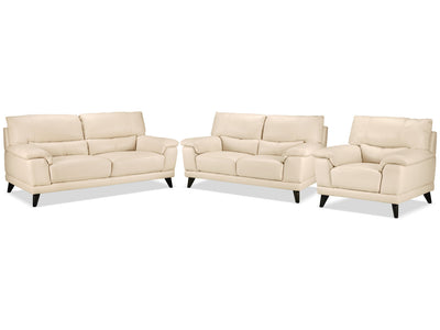 Braylon Sofa, Loveseat and Chair Set - Bisque