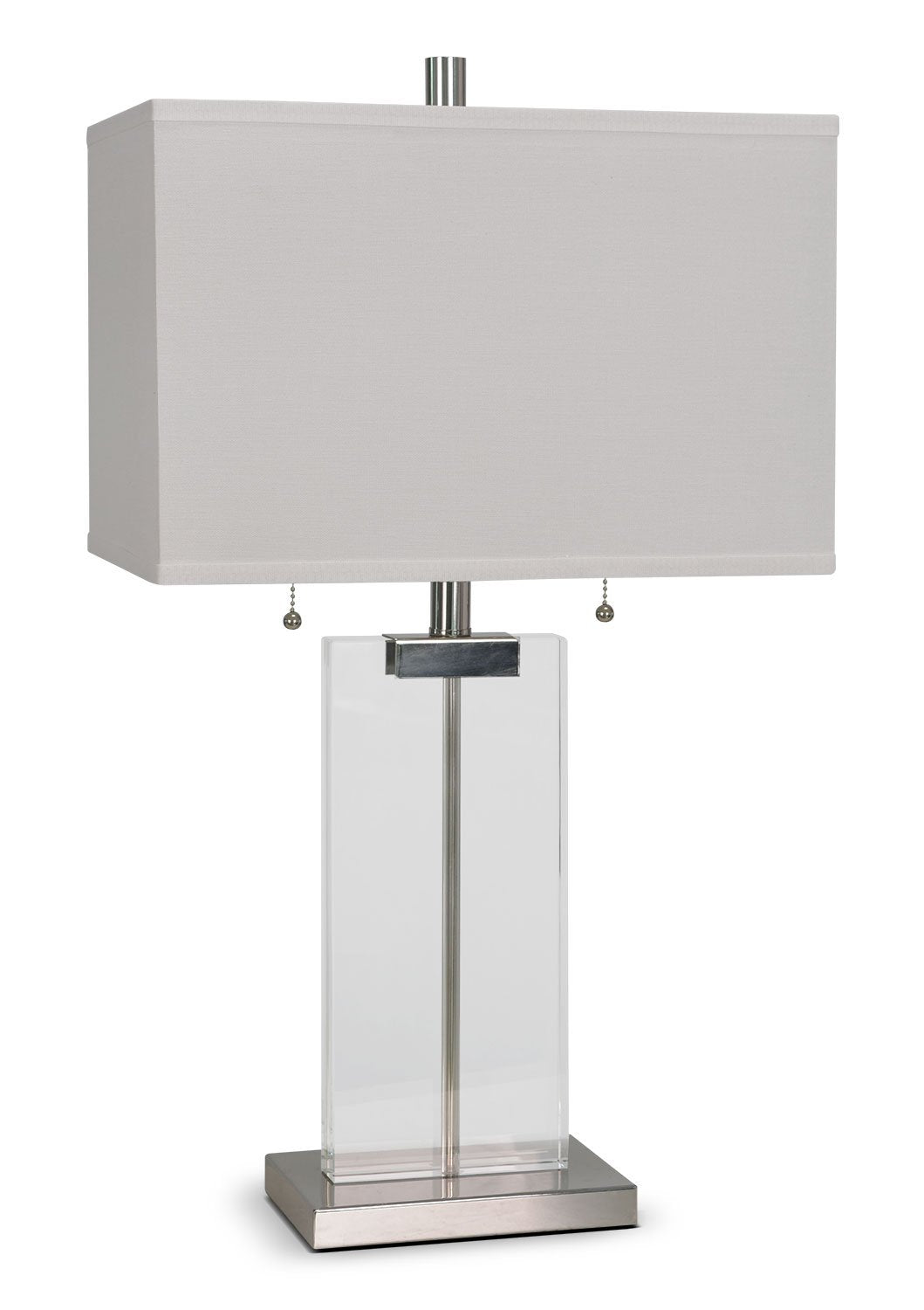 Nikki 26" Table Lamp - Silver and White