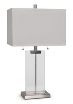 Nikki 26" Table Lamp - Silver and White