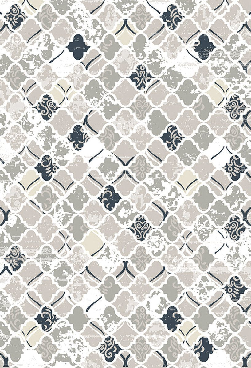 Quatro 5' x 8' Area Rug - Black and Grey