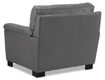 Reynolds Leather Chair - Grey